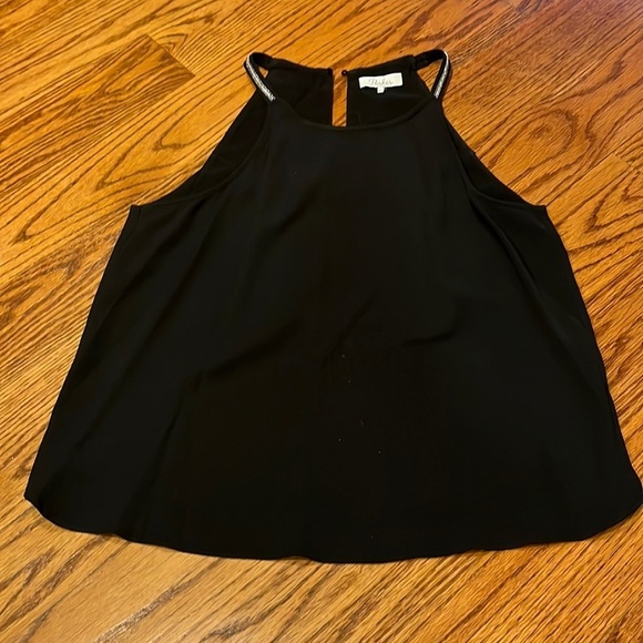 Parker Tops - Parker Woman’s Tank With Silver Straps and Criss Cross Back Size S